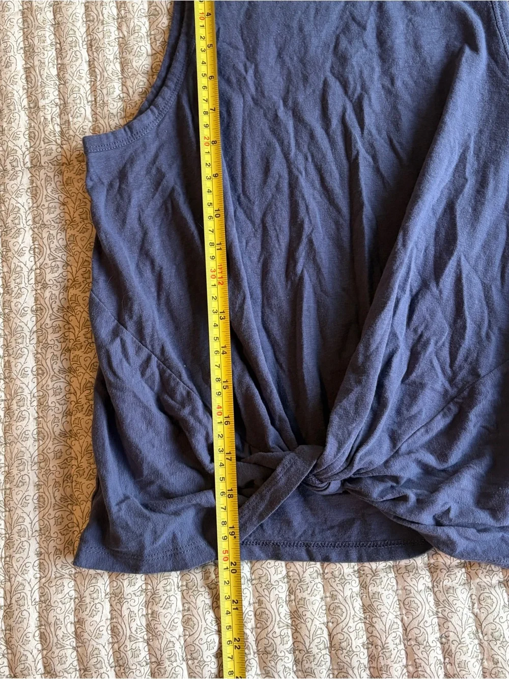 J. Crew Navy Twist-Knot Cotton Tank Top